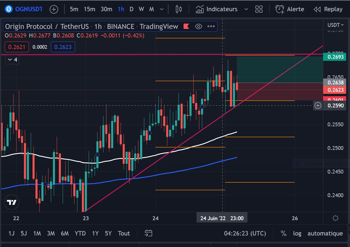 Next trade: 
Long OGN/usdt (can use 1h and 15min time frame)
I m already in red , you think i will lose this trade ?
#crypto #trading #ogn #Binance