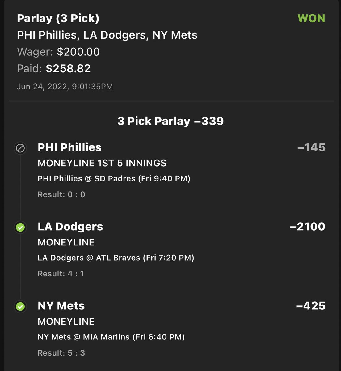 Phillies make it a push for a small profit ✅