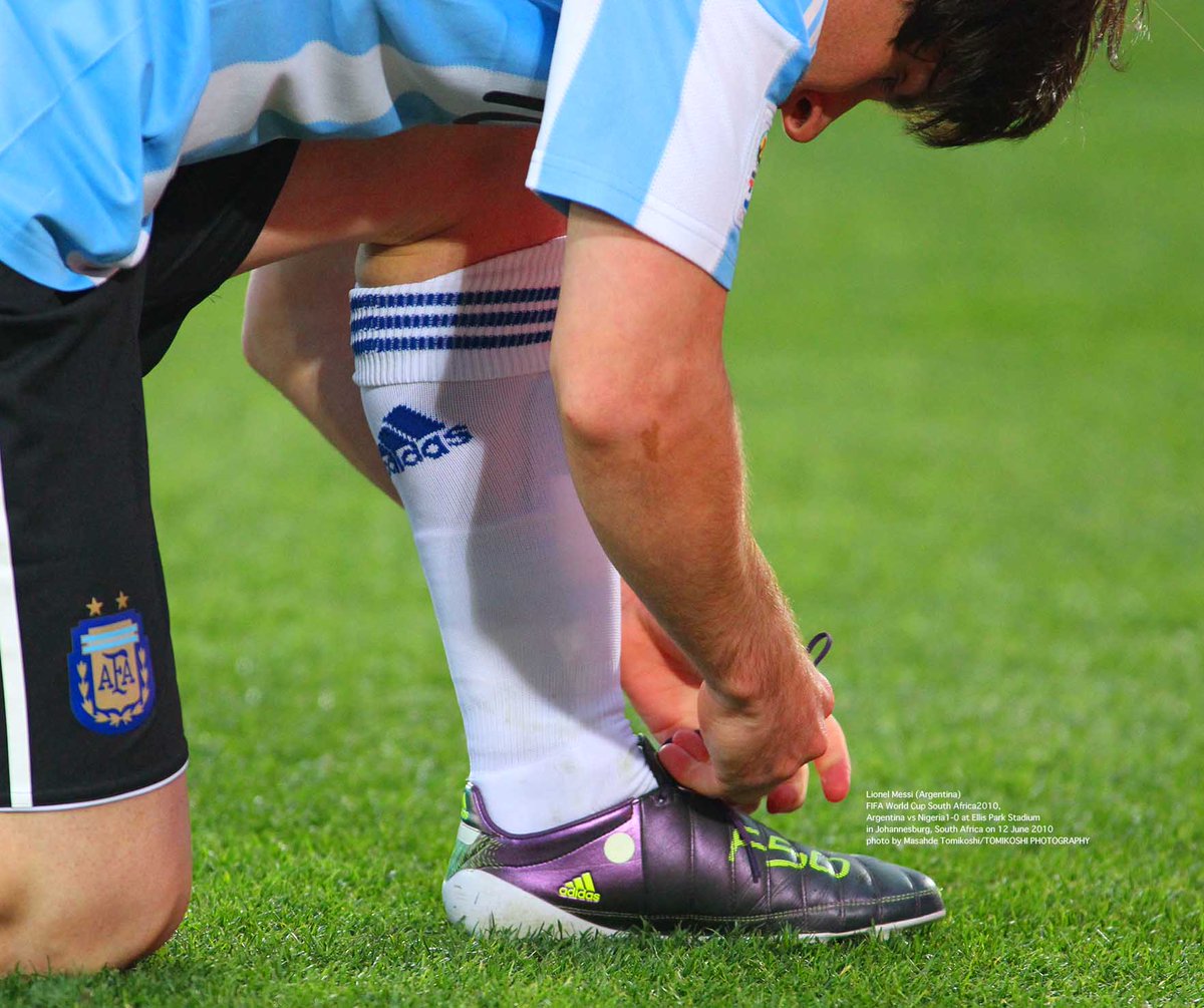Lionel Messi (Argentina) shoes FIFA World Cup South Africa2010, Argentina  vs Nigeria1-0 at Ellis Park Stadium in Johannesburg, South Africa on 12  June 2010 photo by Masahde Tomikoshi/TOMIKOSHI PHOTOGRAPHY, image size:1200x1005