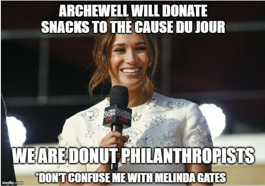 storiesbyjemay's tweet photo. Archewell:  Donut Philanthropists https://t.co/rmzI0KldWu