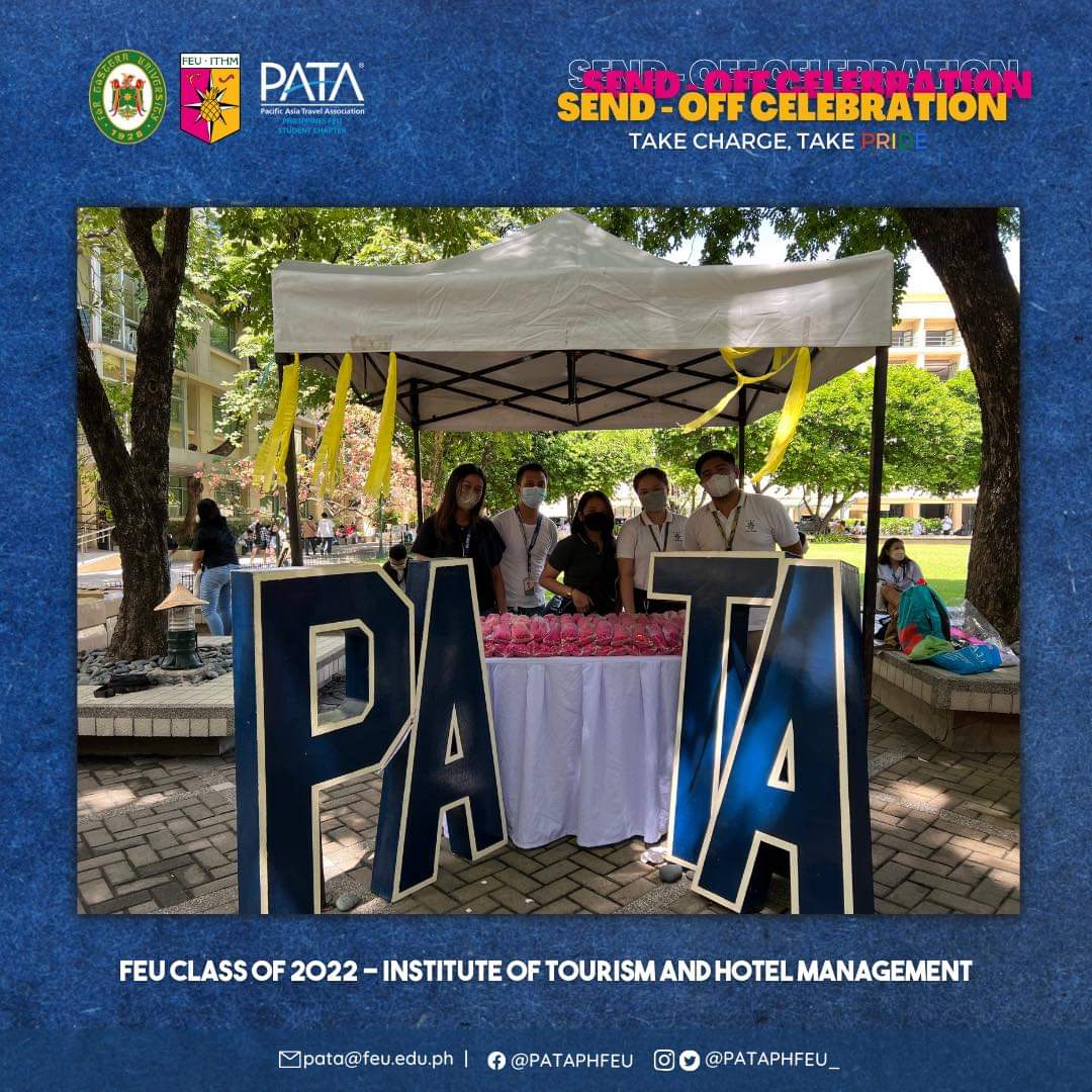 pataphfeu_'s tweet photo. One last hurrah for batch 2022!

The PATAPHFEU and other institute organizations joined forces to give a special treat to the graduating students of our university. Seniors just had their Send-Off Party with the theme "Take Charge. Take Pride." last June 22, 2022 at FEU Grounds. https://t.co/4CS0unatqG