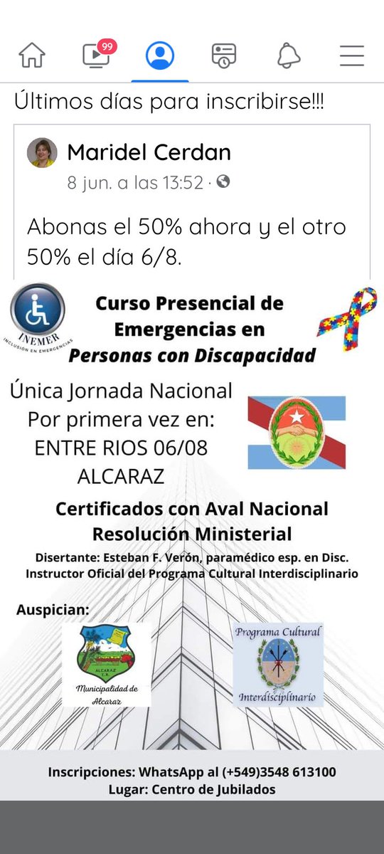 Últimos días para inscribirse!!!