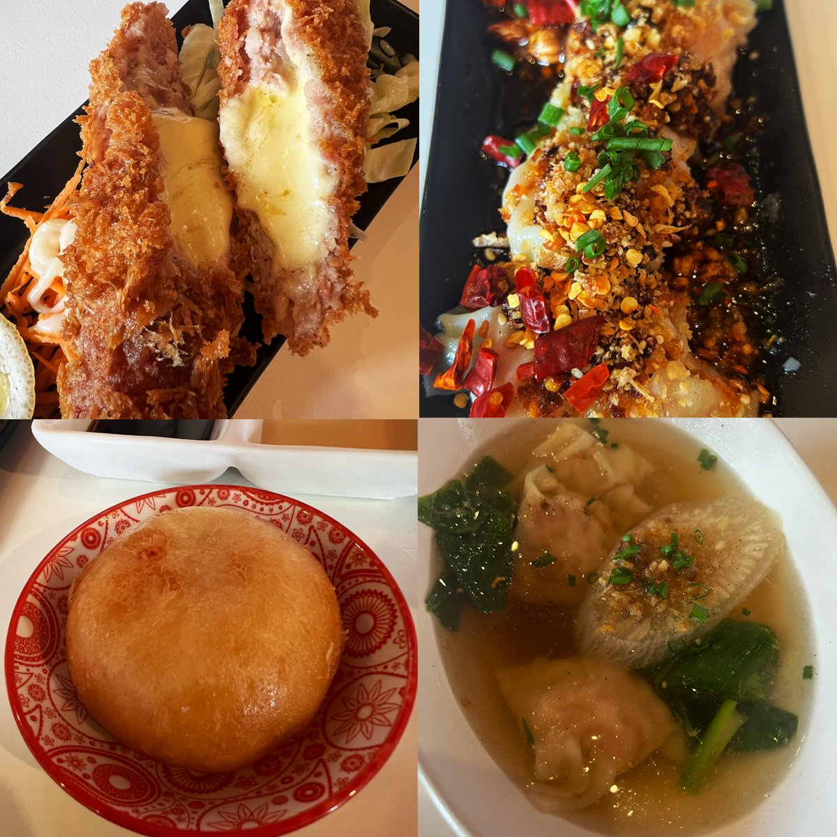 prae_al's tweet photo. #ชี้เป้า Buffet ติ่มซำ 299 บาท ใครสายติ่มซำต้องเลิฟ เพราะเมนูเค้ามีเยอะมากแม่ มีทั้งติ่มซำแบบดั้งเดิมและฟิวชันเลย ของทอดคือดีย์ และมาแล้วต้องลองคือทงคัตสึชีส ชีสแบบทะลัก หมูกรอบนอกนุ่มใน อันนี้คือเด็ดมากก
📌 พิกัด : จีบติ่มซำ มธ รังสิต
#อร่อยบอกต่อ #อร่อยไปแดก @aroii @aroiipaiadk https://t.co/8yQVclwfNA