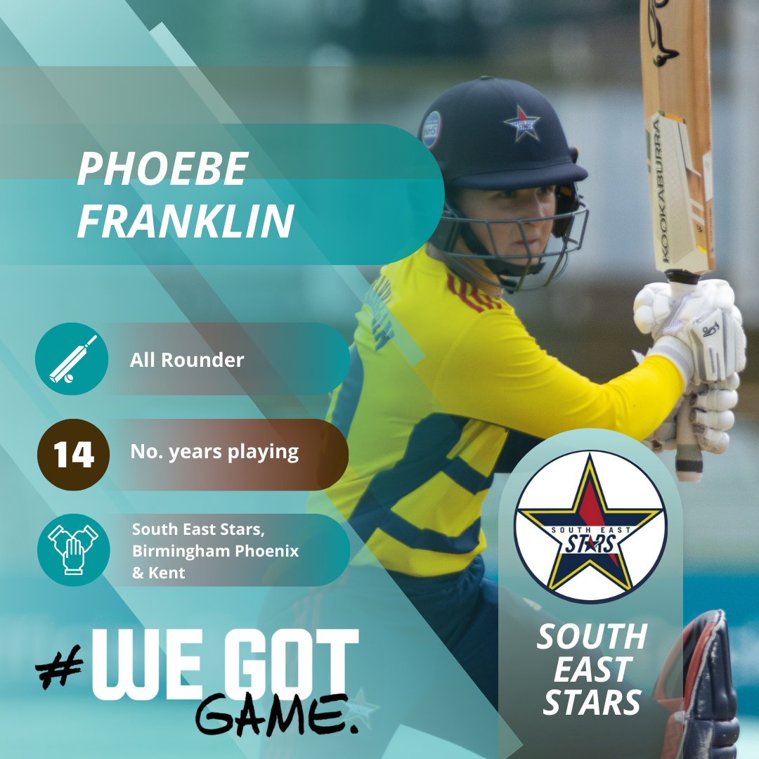 SurreyCricketFd's tweet photo. Today's player profile is @SEStarsCricket Phoebe Franklin. She has been playing cricket for 14 years and advises aspiring cricketers that “You’ll always play your best if you’re having fun at the same time!"
💻Read more on our website: https://t.co/7Aa813QmYY
#SWBCM #WeGotGame https://t.co/CUe9M9nJE4