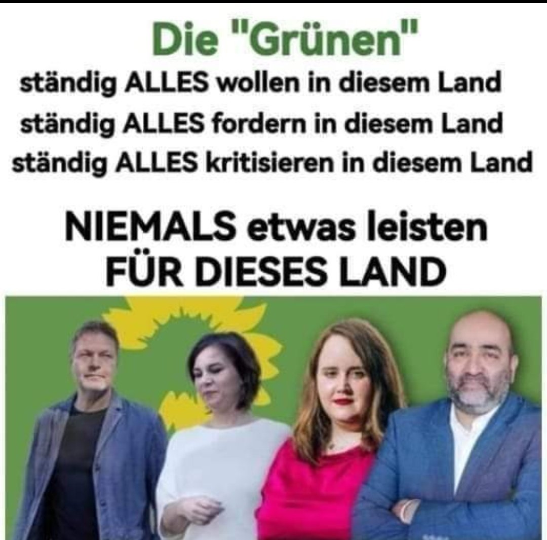 So wie Selenski. Die Grünen sind unsere eigene Ukraine.