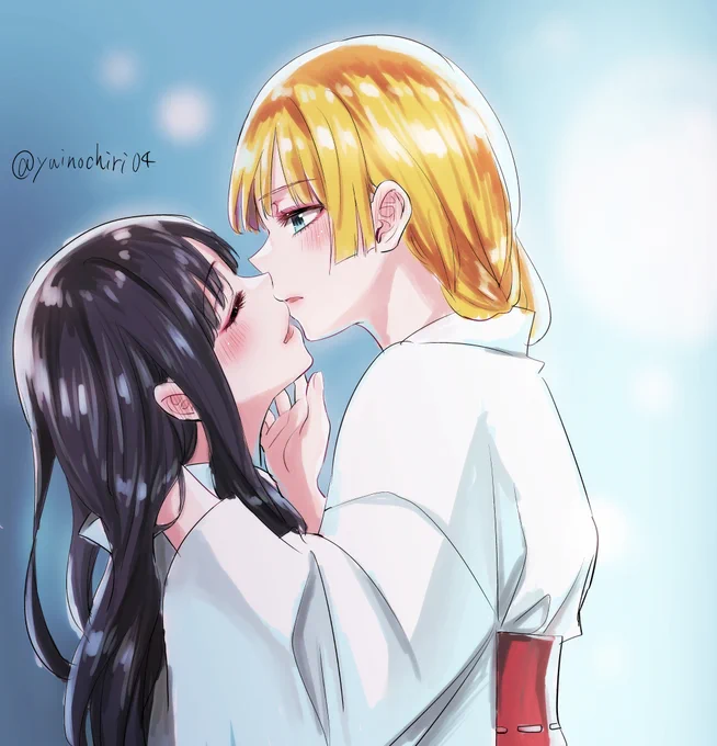 Yuri Kiss Day

#百合の日 
#お菊さんはいちゃ憑きたい
#菊憑き 