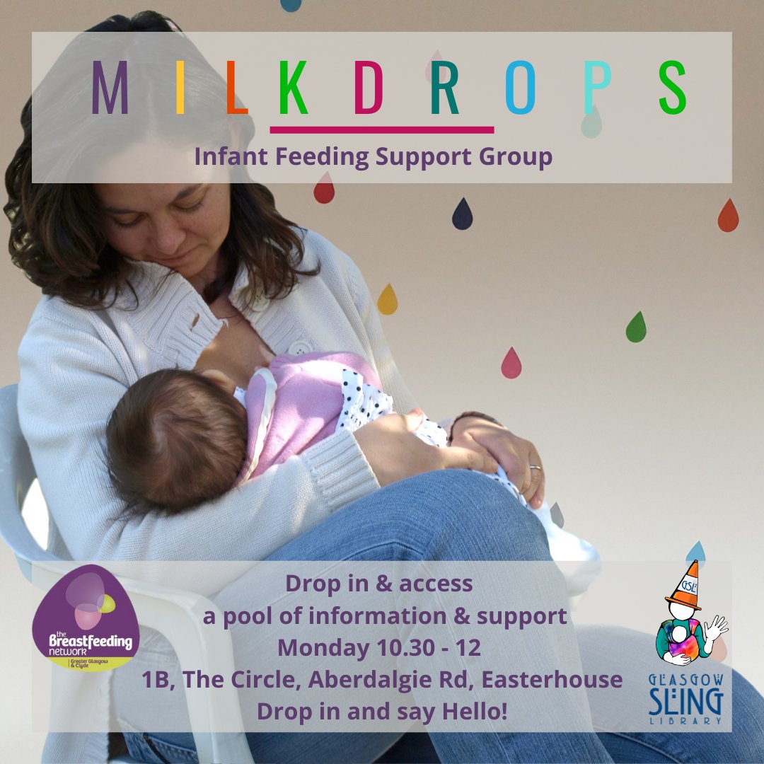 Come along on Monday to access FREE feeding support. There's tea and coffee for you, and some toys for the wee ones if they want to play. Older siblings are very welcome too!

#BreastfeedingSupport #FeedingSupport #GlasgowNorthEast #NEGlasgow #ParentSupport #glasgow