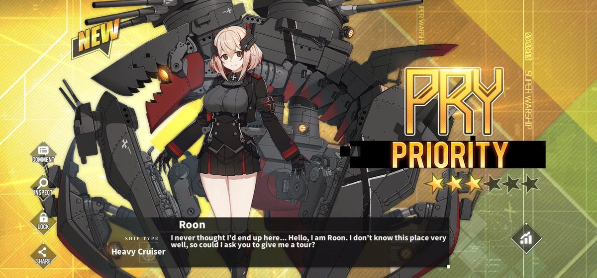 THESTANYEETER's tweet photo. I finally have Roon as my 1st PR1 ship.
Gosh eventhough she is yandere,she is just too cute.
#azurlane #kmsroon https://t.co/voYuhU3flU