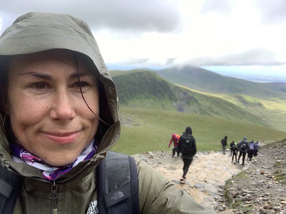 NursingEmma's tweet image. ⁦@CavellTrust⁩ ⁦@WeNurses⁩ Nearly at the top #Snowdonchallenge it’s wet windy but we are all digging in #Wearementalhealthnurses