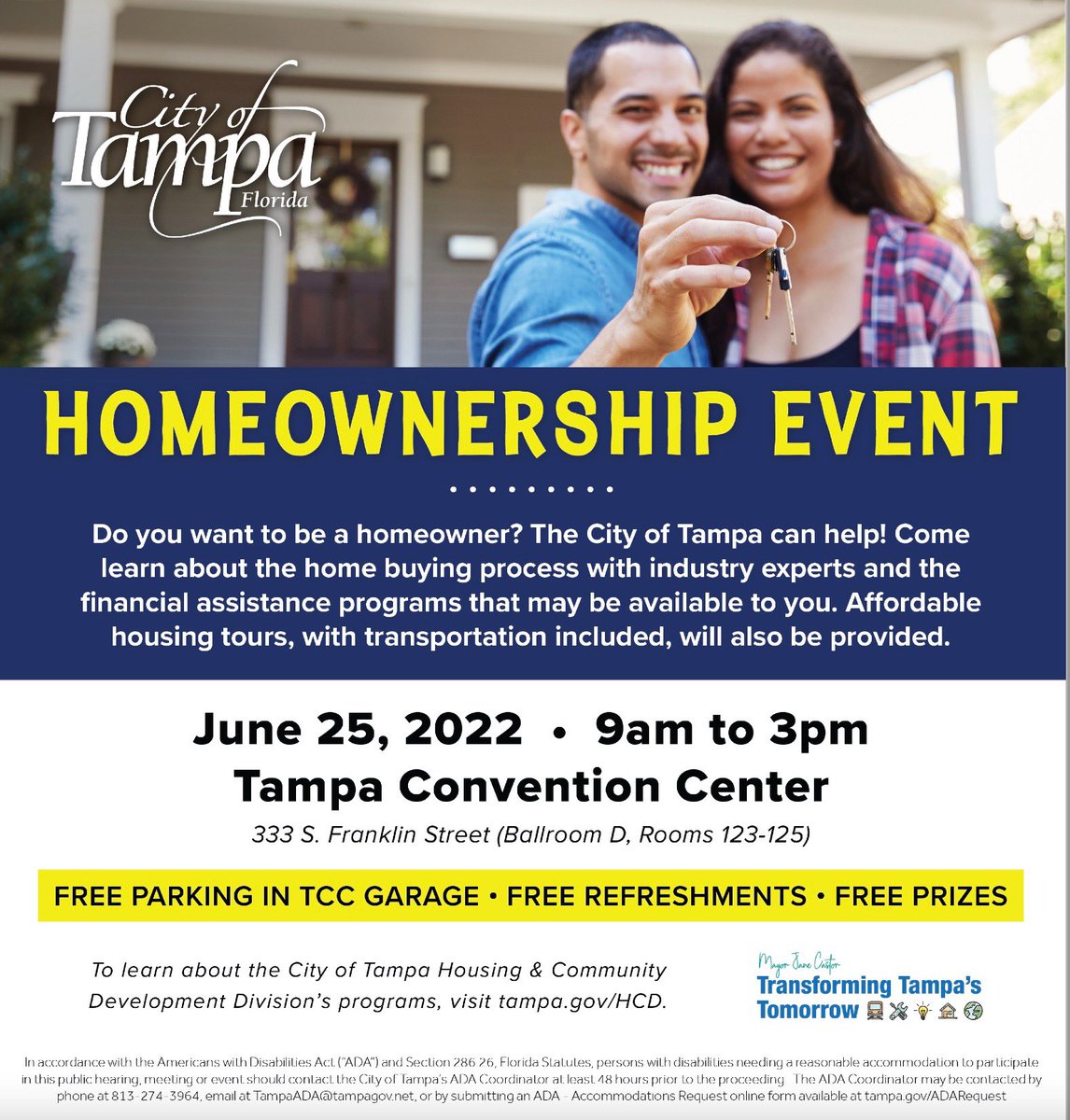 The HCPA will be at this event today, so stop by our vendor table to learn more about property values, the valuable tools on our website, and homestead exemptions! #homeownership #homesteadexemption #saveontaxes #tampa #hillsboroughcounty #tampabay #hcpa