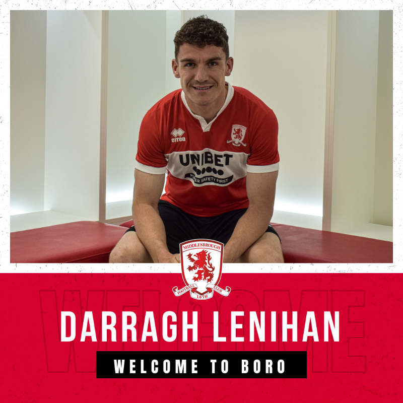 Boro's tweet photo. Welcome to our third summer signing, @darragh_lenihan! ✍️ #UTB