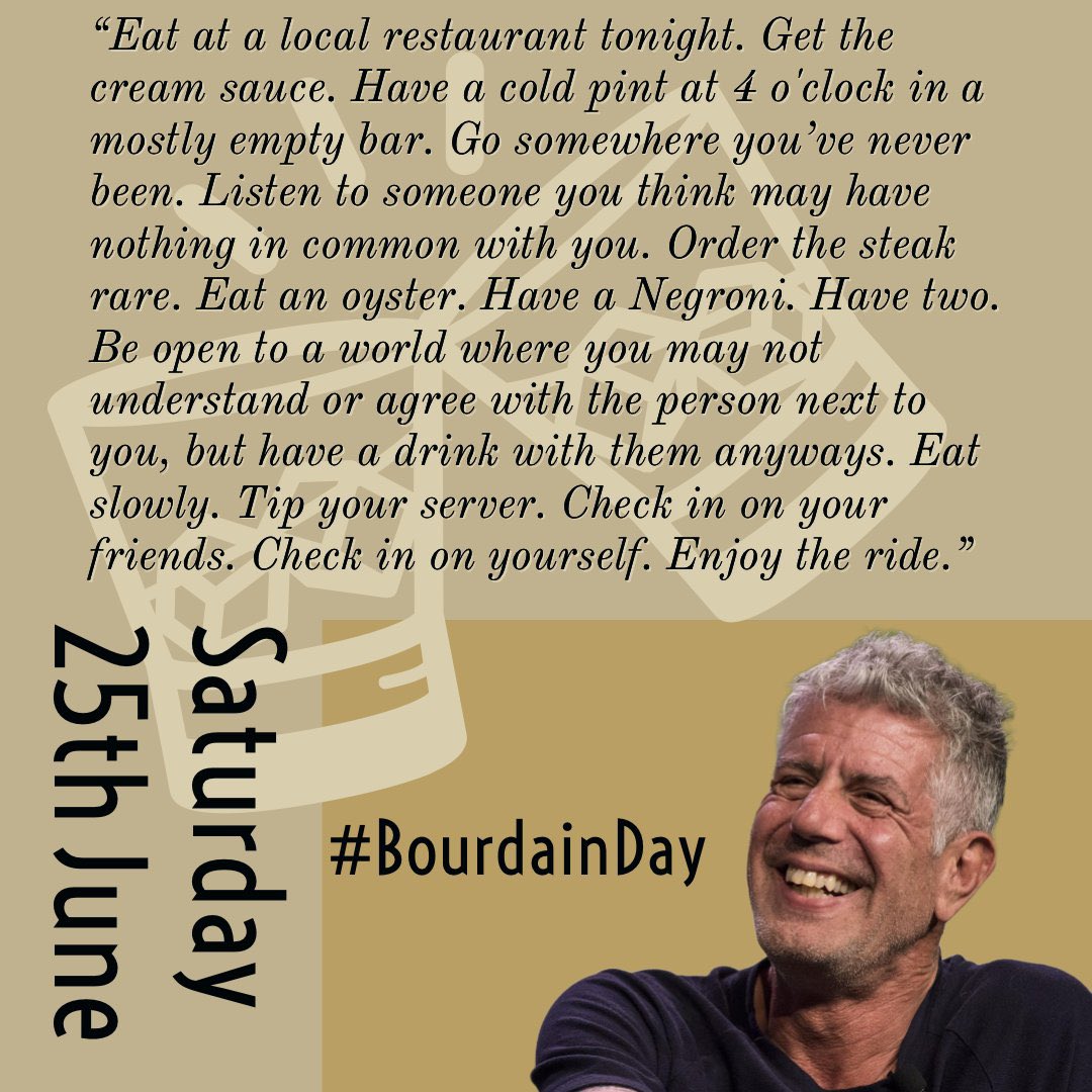 mattm1306's tweet photo. #BourdainDay.  RIP Tony from Glasgow, never forgotten round these parts. https://t.co/QUZUDJuHOT