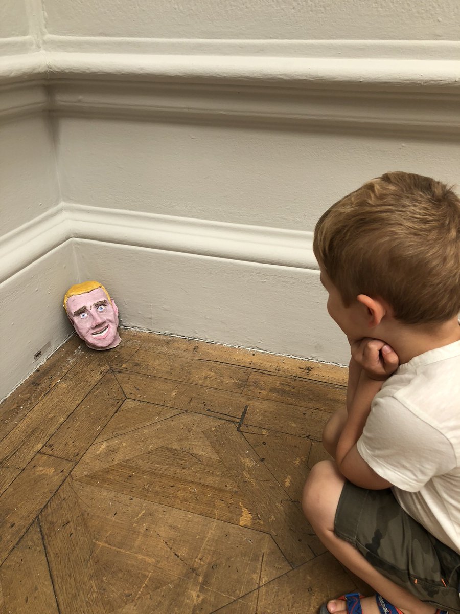 From 2018: I can (just) see the grin on grandson’s face  - perfect curating at <a href="/royalacademy/">Royal Academy</a> <a href="/joelycett/">Joe Lycett</a>