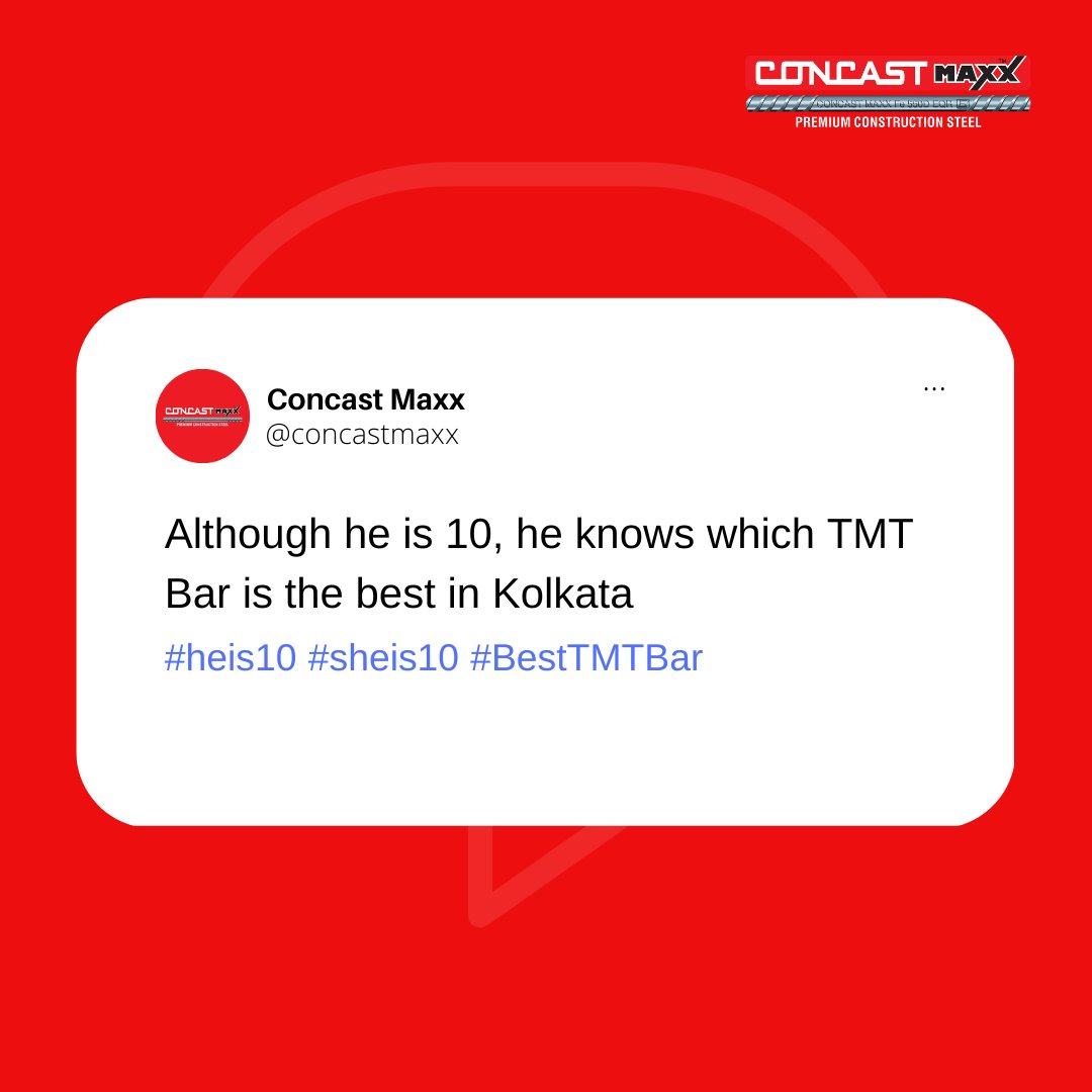 concastmaxx's tweet photo. The best TMT Bar in Kolkata is known to all, even he knows.
#heis10 #sheis10 #trending #TopicalSpot https://t.co/VrRHwdiG4L