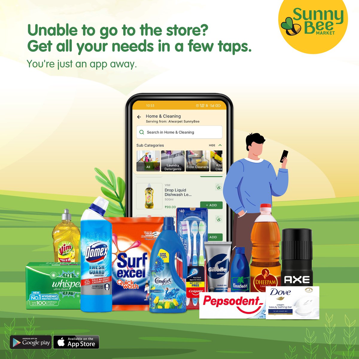 SunnyBeeMarket's tweet photo. Your daily essentials are now just a click away.
Use the SunnyBee App for hassle-free grocery shopping.

Download it now!
Play Store: https://t.co/7IAaTcmron
App Store: https://t.co/xPrHVPCuZw

#SunnyBeeMarket #GatheringGoodness #RedefiningRetail #GroceryShopping #OnlineGrocery https://t.co/WzPj9jhzSZ