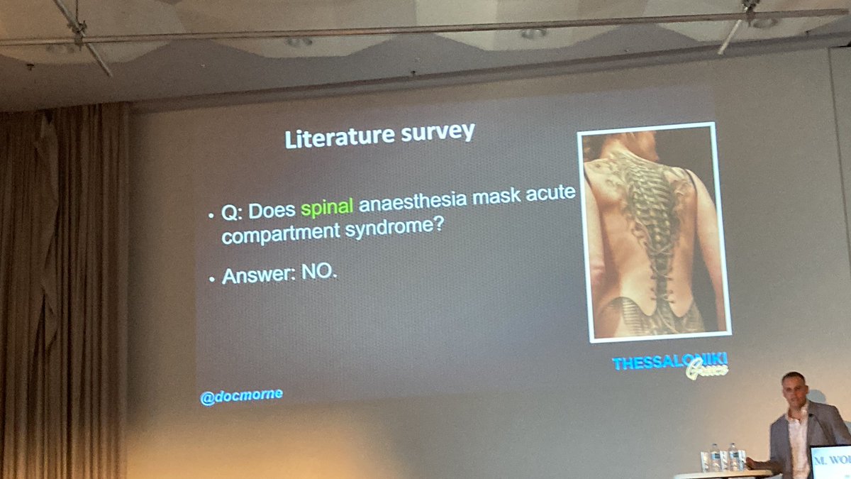 ashwani_doc's tweet photo. @docmorne Spinal does not mask compartment syndrome #ESRA22 https://t.co/q4jCcMrRrL
