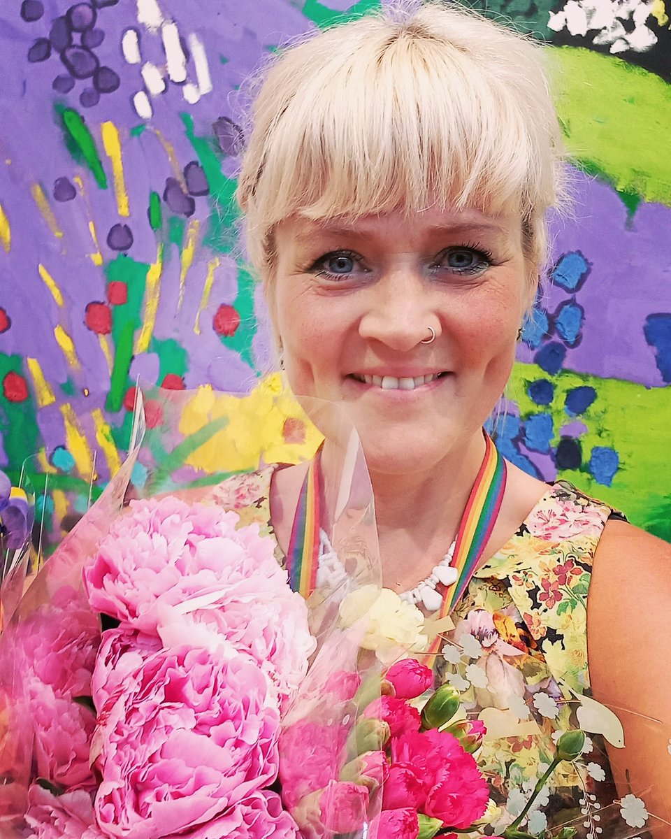 Bruce McLean's Black Garden Paintings <a href="/attenboroughac/">Attenborough Arts Centre</a> 
Bruce's genius and flair permeating every piece &amp; so much beautiful colour.
It was amazing to welcome him to #Leicester, and for him to bring the full spectrum of Mediterranean light into our galleries.
Open now untill 2 Oct