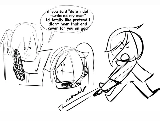 the only fanart i made while playing the first game lol
#AITSF 