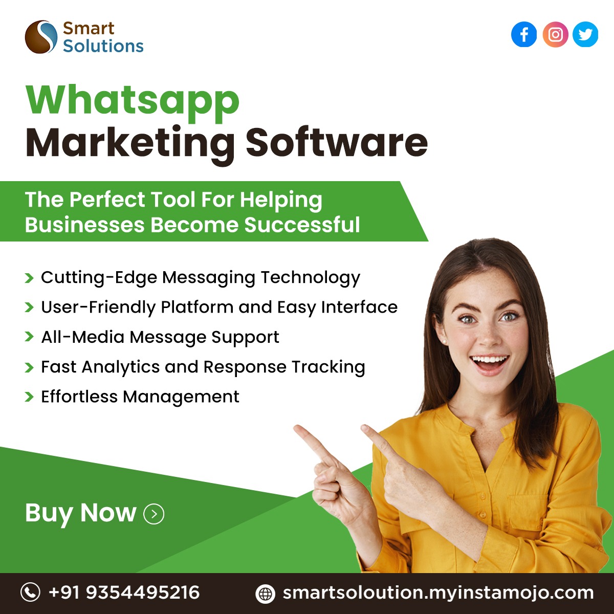 wp_software's tweet photo. Leading Technology | Top-Grade Features | High-Quality Results 
Grow your business with Smart Solutions. Drive leads and sales to your business easily! 

#SmartSolution #WhatsappMarketingSoftware #BusinessGrowth https://t.co/MxzMU2lzz6