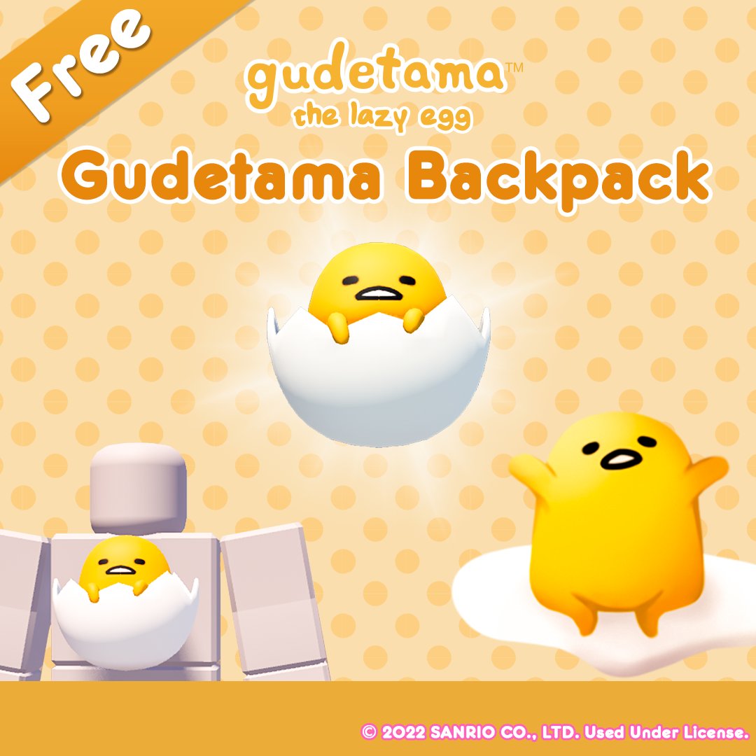 HOW TO GET FREE GUDETAMA BACKPACK! NEW SANRIO ITEMS OUT NOW! ROBLOX My Hello  Kitty Cafe 
