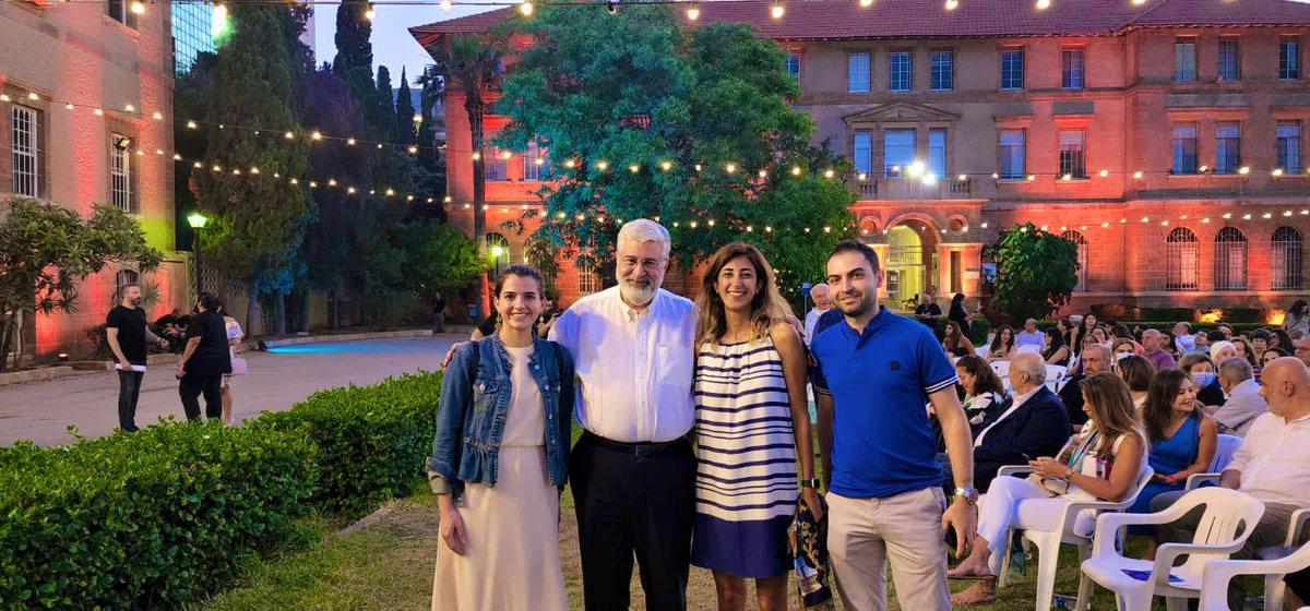 AUB Health Sciences Alumni Chapter (@fhschapter) on Twitter photo #FHSers at the Jihad Akl concert wrapping up Reunion 22!
With AUB President <a href="/DrFadloKhuri/">Dr. Fadlo Khuri</a>
HS Alumni Chapter President <a href="/RachelBtaiche/">Rachel Btaiche</a>
Gamma Delta Chapter President <a href="/GhinwaHayek/">Ghinwa Hayek</a>
<a href="/AUBDeltaOmega/">Delta Omega Society-Gamma Delta Chapter AUB</a> <a href="/FHS_AUB/">Faculty of Health Sciences at AUB</a> <a href="/AUBAlumni/">Alumni Relations Office at AUB</a>
#StayConnected #GetInvolved #MakeAnImpact #FHSers at the Jihad Akl concert wrapping up Reunion 22!
With AUB President <a href="/DrFadloKhuri/">Dr. Fadlo Khuri</a>
HS Alumni Chapter President <a href="/RachelBtaiche/">Rachel Btaiche</a>
Gamma Delta Chapter President <a href="/GhinwaHayek/">Ghinwa Hayek</a>
<a href="/AUBDeltaOmega/">Delta Omega Society-Gamma Delta Chapter AUB</a> <a href="/FHS_AUB/">Faculty of Health Sciences at AUB</a> <a href="/AUBAlumni/">Alumni Relations Office at AUB</a>
#StayConnected #GetInvolved #MakeAnImpact