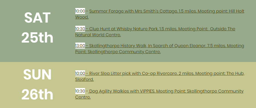 NorthKestevenDC's tweet photo. NK Walking Festival #NKWF22 continues until 3rd July with over 35 walks left.

This weekend includes walks starting from @hillholtwood, Whisby, Skellingthorpe and Sleaford @hubsleaford so get your walking boots on and step out with us!

Find out more: https://t.co/xvjPUo7B5m https://t.co/FvfJkZ1jaO