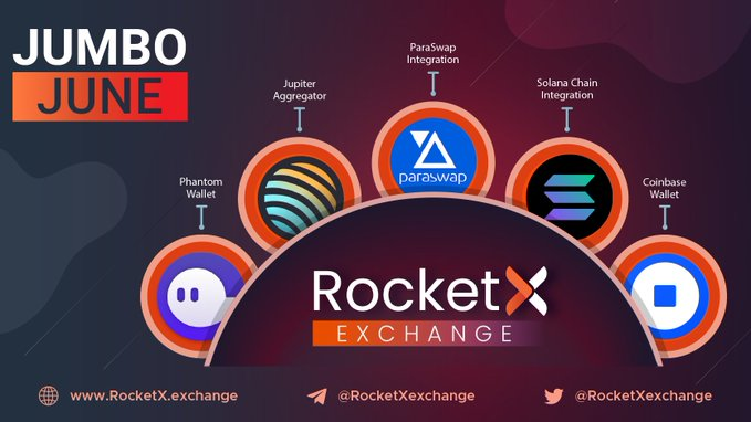 RocketXexchange's tweet photo. 📢Absolutely delighted to share that we will be going LIVE with a major upgrade on 30-June✨Countdown starts⏲️
⚡️@paraswap integration
⚡️@solana n/w support
⚡️@JupiterExchange DEX aggregation
⚡️@phantom wallet support
⚡️@CoinbaseWallet support
⚡️@optimismPBC BRIDGE
$RVF #BTC #ETH https://t.co/ymmYe1K13P