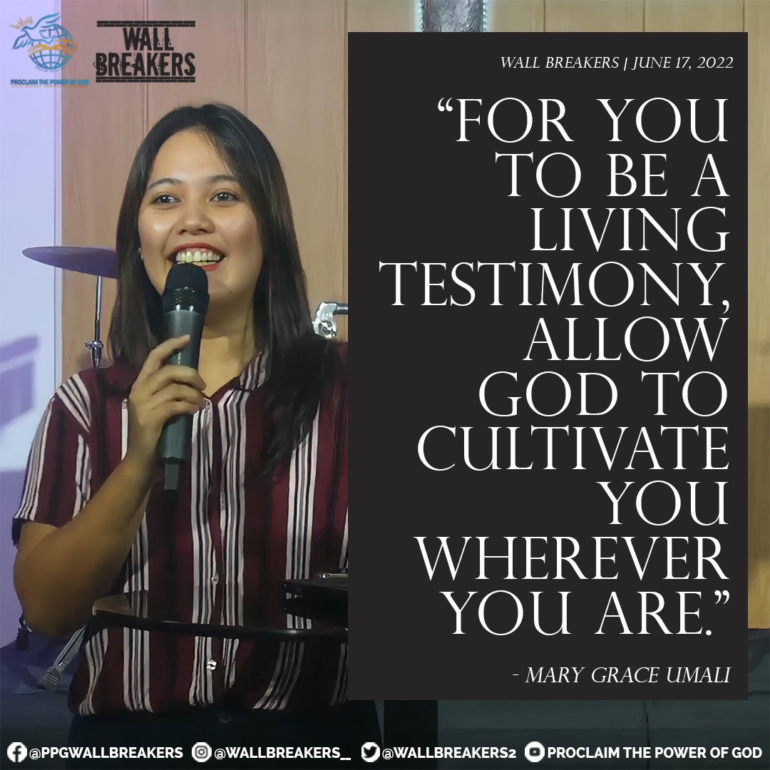 WallBreakers2's tweet photo. Our testimony is the key to unlock someone else's prison. Continue to allow God to cultivate, mold and equip your life for His Kingdom and Glory. 🥰
#Wallbreakers
#WallbreakersNight https://t.co/4IabPY2p5c