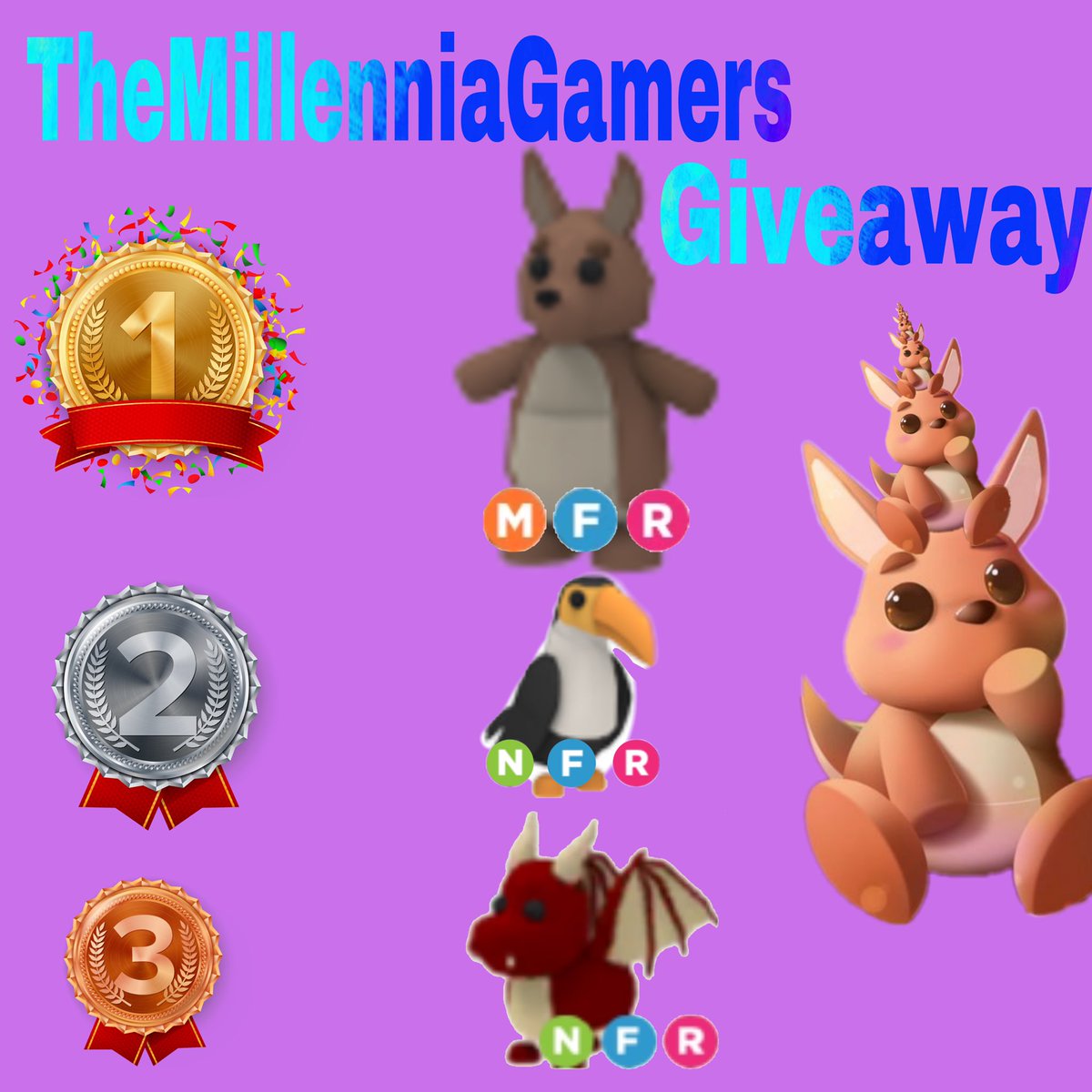 Mega Kangaroo and more GIVEAWAY:

Follow/Like/ Retweet and Sub here: youtube.com/channel/UCQQpE…

Join group: roblox.com/groups/1438688…

#follow #Giveaway #Giveaways #adoptme #AMTrading #adoptmetrade #adoptmetrading 
Ends in 48hrs extras in thread