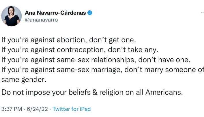 VABVOX's tweet photo. This is what Ana Navarro said to Alice Stewart in total--she also put this on Instagram. https://t.co/0J14GYzOfu