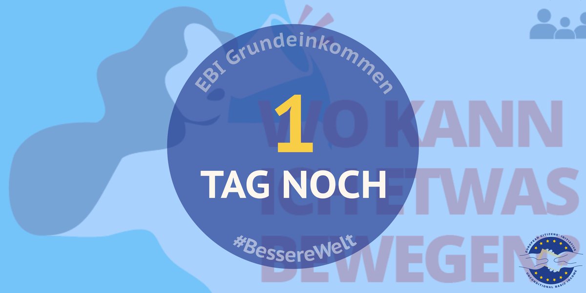 Letzter Tag heut! ⏳
Jetzt noch flink mitzeichnen. ✍🏼🇪🇺👉🏼 ebi-grundeinkommen.de

#SignStorm #BessereWelt #jetztunterschreiben #EBIGrundeinkommen #GrundeinkommenfürEuropa #EuropäischeBürgerinitiative #EBIBGE #IchBinArmutsbetroffen