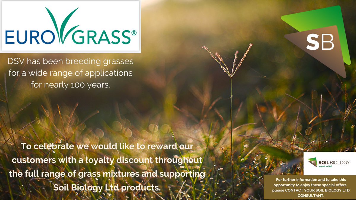 SoilBiologyLtd's tweet photo. We are extremely proud to announce our new relationship with @DSVEUROGRASS 🫱🏻‍🫲🏼
🌱🏇⛳️⚽️🎾🏉🏟 https://t.co/OqCW4HRGlQ