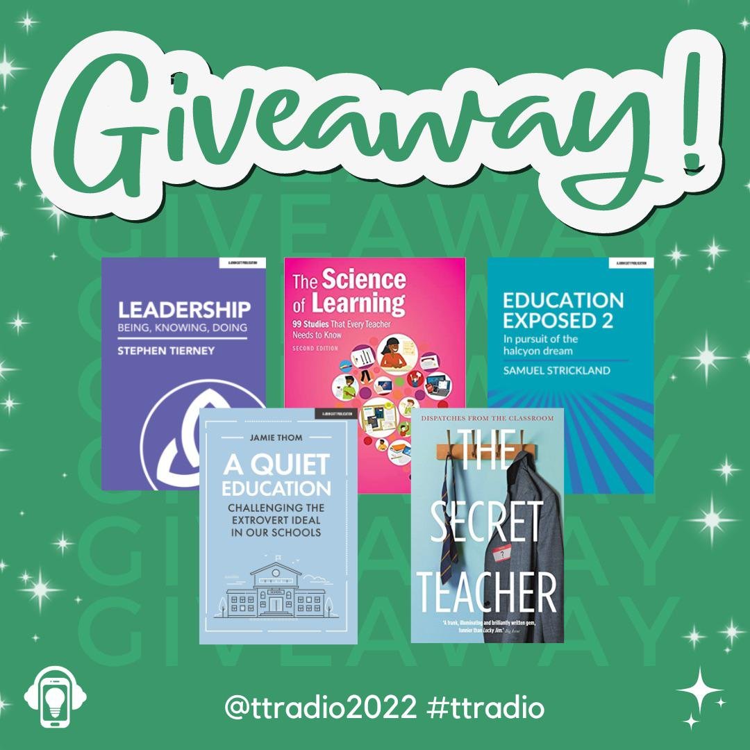 TTRadioOfficial's tweet image. 🔥It's time for another book giveaway!🔥

For a chance to win these five education books...

♻️Retweet this tweet
⏩Follow us

You have until Saturday 2 July at 9am, when one winner will be picked at random!

In partnership with our sponsors @WitherslackGrp and @OUPSecondary!