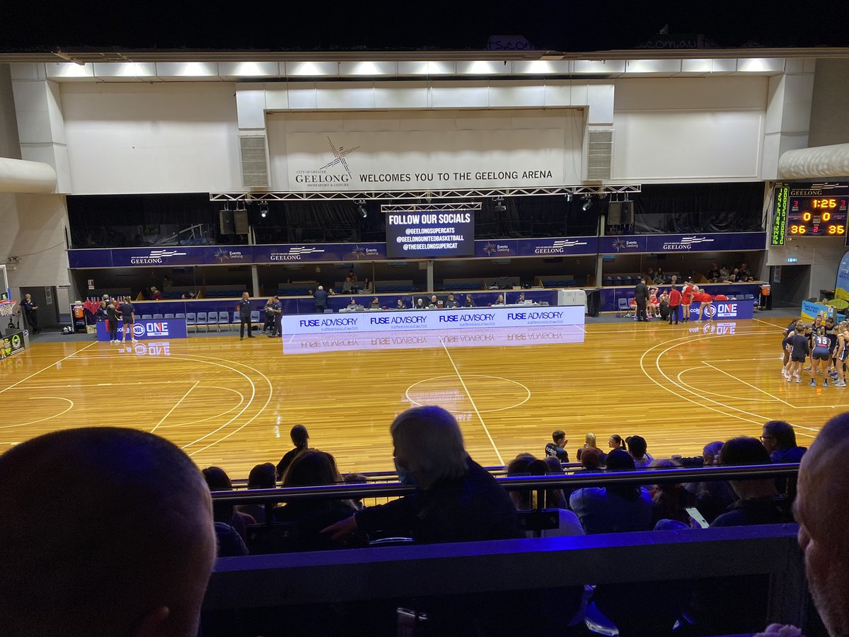 Bit outnumbered as a <a href="/NWThunderbball/">St.LukesHealth North West Thunder Basketball Club</a> fan at the Geelong Arena. Show up the Supercats tonight.