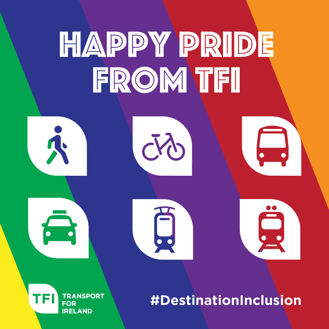 TFIupdates's tweet photo. "We've all got our own path... Together, let's reach the most important destination of all"
@TFIupdates wishes our staff and passengers a Happy #PrideMonth!
#DestinationInclusion https://t.co/DUWnIUIfCd