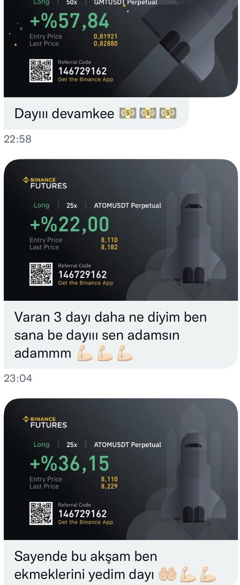 Şaka değil gerçek dayı kırmızı yeşil farketmez eko ailesi affetmez sömürmeye devam ediyoruz. 

Bir gün değil her gün usdt 💵

Kırmızıda yaptıklarım yeşilli günlerin teminatıdır. 

Kimse yokken burda olmaya devam 
edeceğim 🧿🐳🙏 

Sinyal tek aşk 😍

#btc #binance #sömürüyoruz