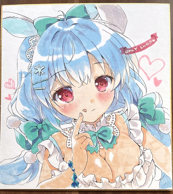 青うさぎちゃん。お顔が好みな感じに描けたかも☺️

#コピックイラスト 