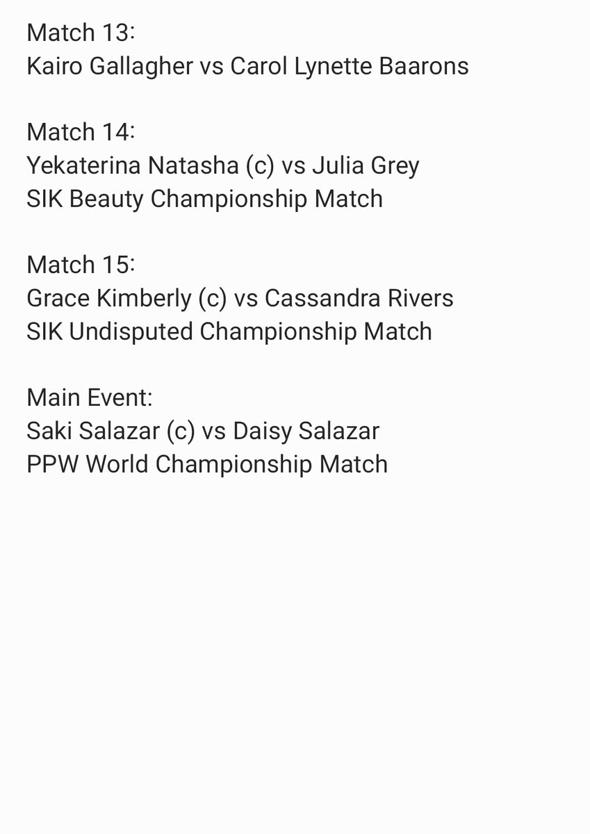 SIK Fourth of Reality PPV Card!

Wanna send predictions comment them down below!