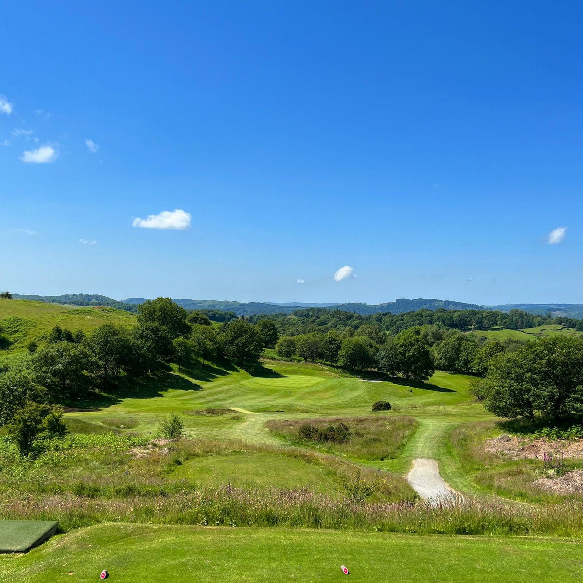 WindermereGolf's tweet photo. What a hole we have to start the back 9 at Windermere! ⛳️
The 10th is a 199 yard par 3 with an elevated tee creating magnificent views of the Lake District. 👌
#backnine #eleveatedtee #golfholeswithviews #golf #golfhole #views #lakedistrict #windermere #weekend https://t.co/wH1W93xBJL