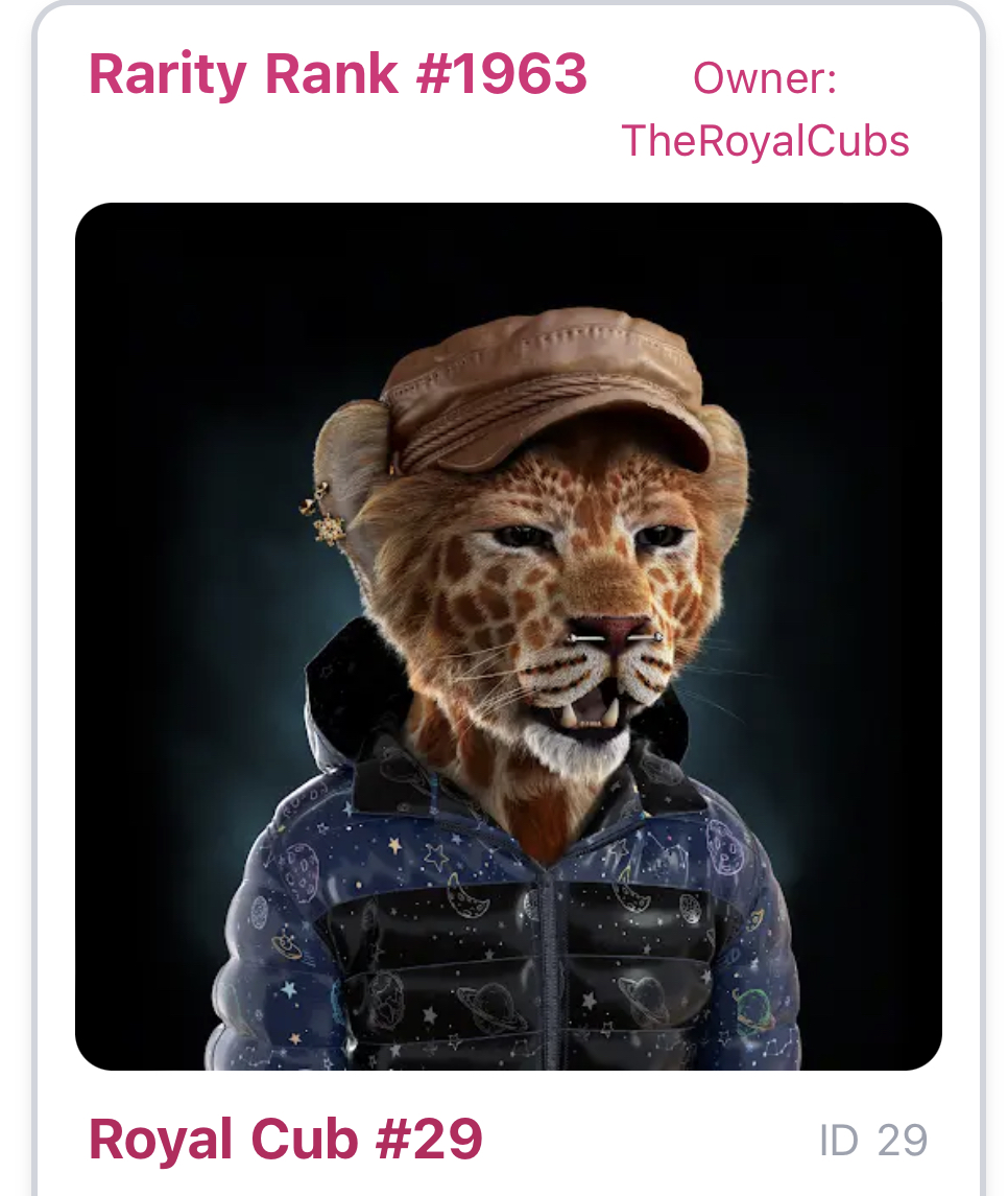🦁 Cub giveaway 🦁

Let’s spread the word..

1️⃣ Follow <a href="/TheRoyalCubs/">The Royal Cubs</a>
2️⃣ Like + RT
3️⃣ Tag 3 NFT Friends

48hrs ⏳

#NFT #NFTCommunity #NFTGiveaway #SpreadTheRoar