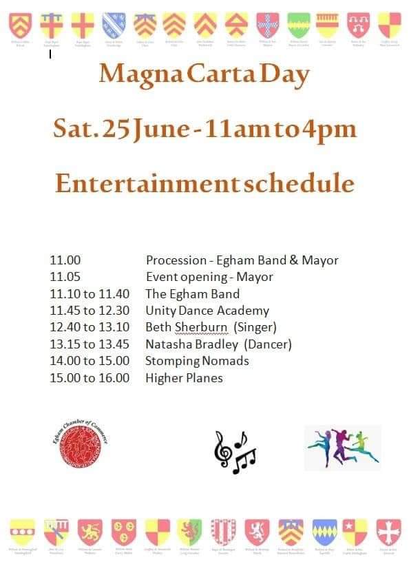 It’s going to be a sunny day, so why not come support the Magna Carta PTSA at Magna Carta Day in the Egham high street 🎉