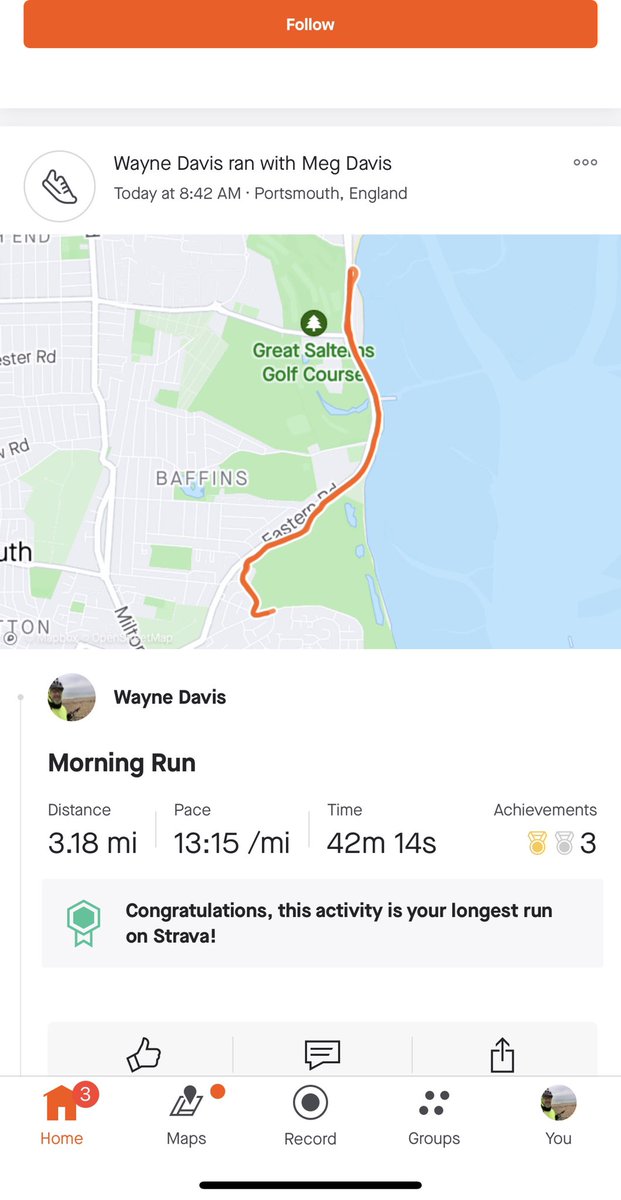 Hagstromwayne's tweet image. 3 mile run done this morning with my daughter Megs #running #runningwithdaughter