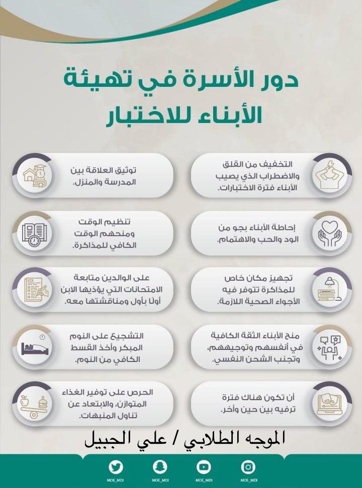 jaafaar72's tweet photo. #تعليم_القصيم  #الإرشاد_الطلابي
أخي ولي الامر عزيزي الطالب :
الاختبارات جزء من العملية التعليمية
لا ينبغي الخوف منها بل الاستعداد لها @moe_qsm_07 https://t.co/tZ08g4DdmU