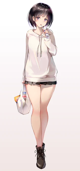 パーカー女子 