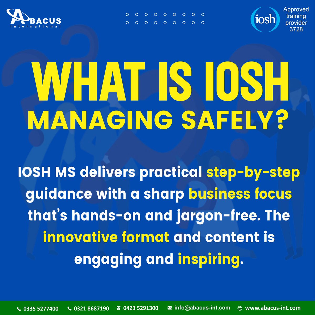 abacus_hse's tweet photo. 𝗪𝗵𝗮𝘁 𝘆𝗼𝘂 𝗸𝗻𝗼𝘄 𝗮𝗯𝗼𝘂𝘁 𝗜𝗢𝗦𝗛 𝗠𝗮𝗻𝗮𝗴𝗶𝗻𝗴 𝗦𝗮𝗳𝗲𝗹𝘆❓❓❓
-
-
-
#IOSH #managing #Safely #course #abacus #international #online #onlinesessions #constructionmanagement #constructionworker #environment #HSE #hseofficerjob https://t.co/CRzLC15D0C