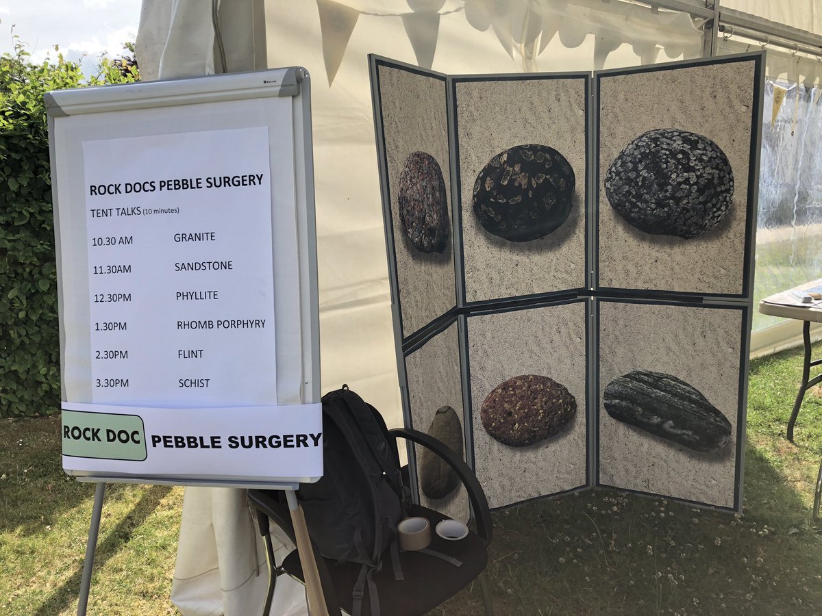 CliveBGS's tweet photo. 4 minutes to go until the @BritGeoSurvey Open Day 2022 - come and see me and Christian on the #RocDoc pebble stand! #PebbleSpotting https://t.co/SYeeEtNAmt