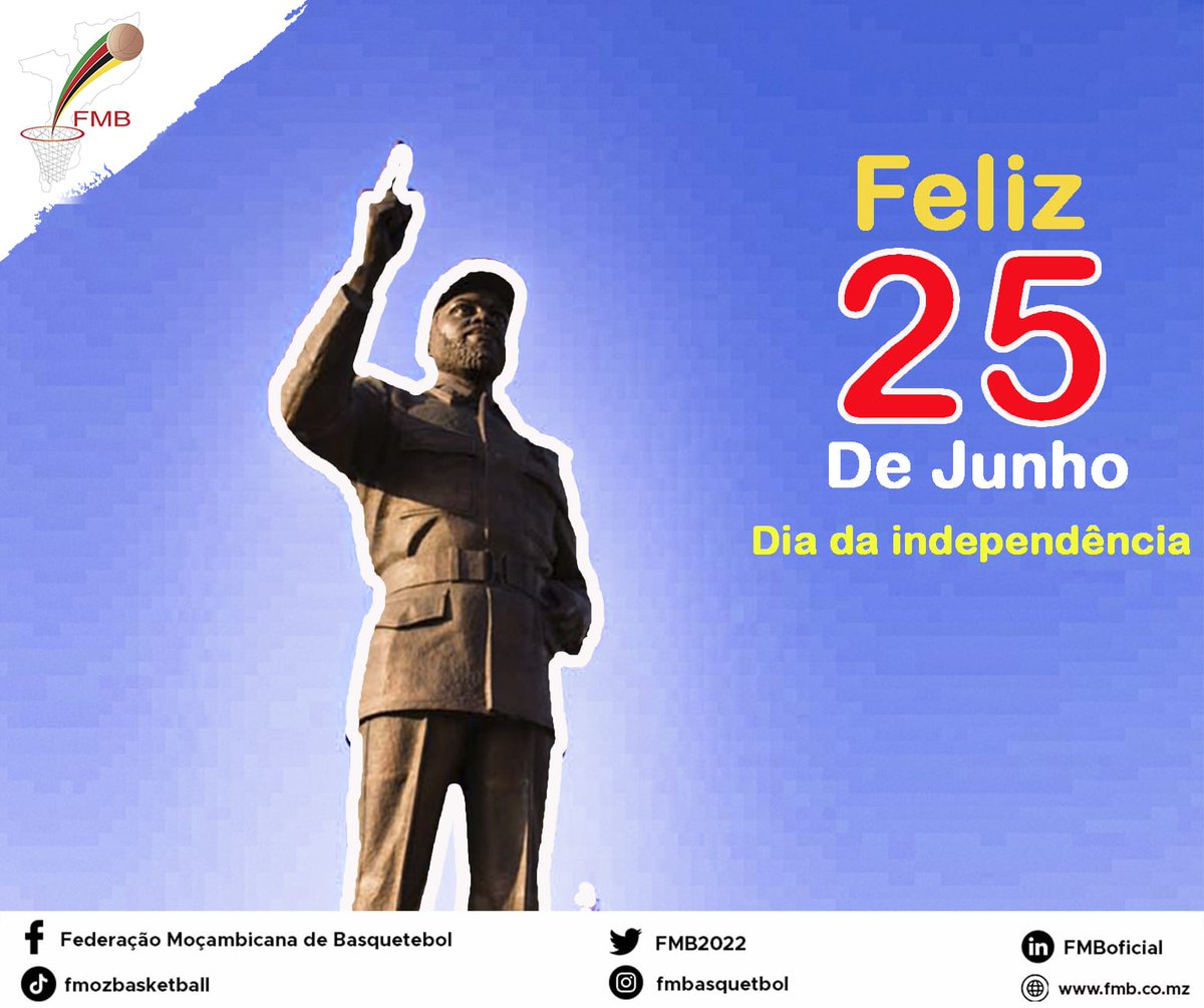 Fmb2022's tweet photo. Passam hoje 47 anos que celebramos a nossa independência, agora somos livres e podemos saltar rumo ao desenvolvimento do nosso belo Moçambique.🏀🇲🇿

#FMB #25dejunho #Independência #Liberdade https://t.co/Lg1HxPbPDl
