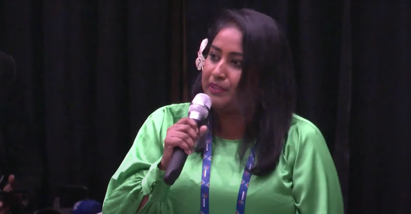 ComSecYouth's tweet photo. "I am grateful to represent my region as most often their voices are not heard. We want easy access to climate finance, to build resilient infrastructure so businesses can employ young people instead of rebuilding again &amp; again."
@SaguftaJanif Pacific Rep @Official_CYC #CHOGM2022