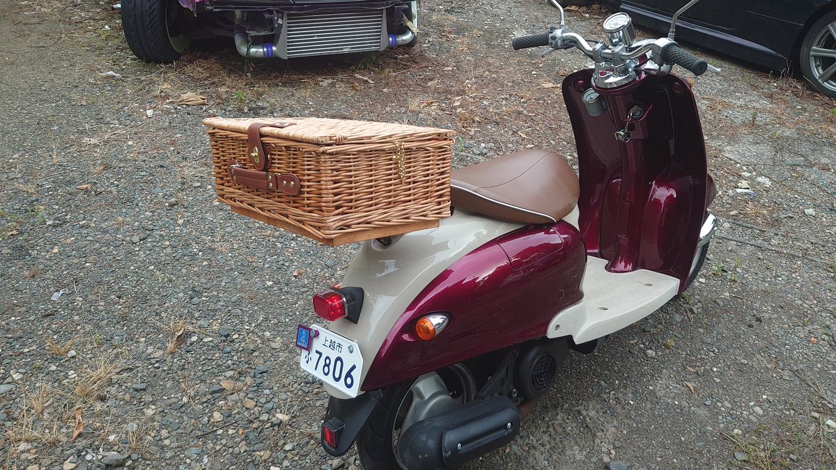 maruyam49285354's tweet photo. vinoがオシャレになりました!
リアボックスの変わりのピクニックバケット
#5au
#vino
#2スト
#スクーター https://t.co/N6XA2g7Nn1
