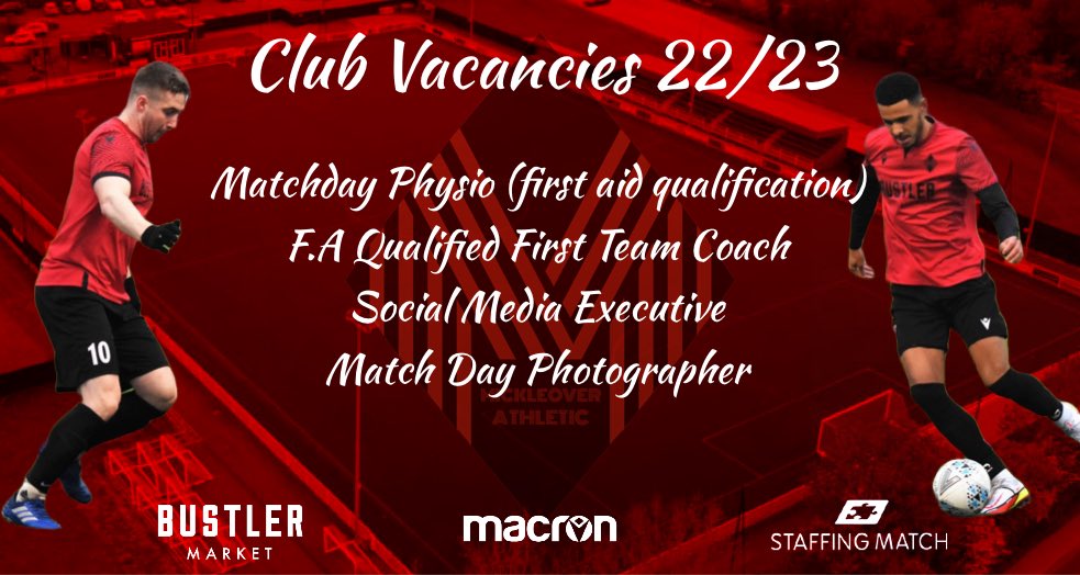 Mickleover_AFC's tweet photo. 🔴⚫️ We’re Expanding ⚫️🔴

We’re looking for volunteers to join us for the upcoming season! 

Saturday: Midlands Regional Alliance Premier Division

Sunday: Long Eaton Division Two

If you’re interested in joining our ever growing MAFC family, please message or comment! https://t.co/Y9qv5vc1C6
